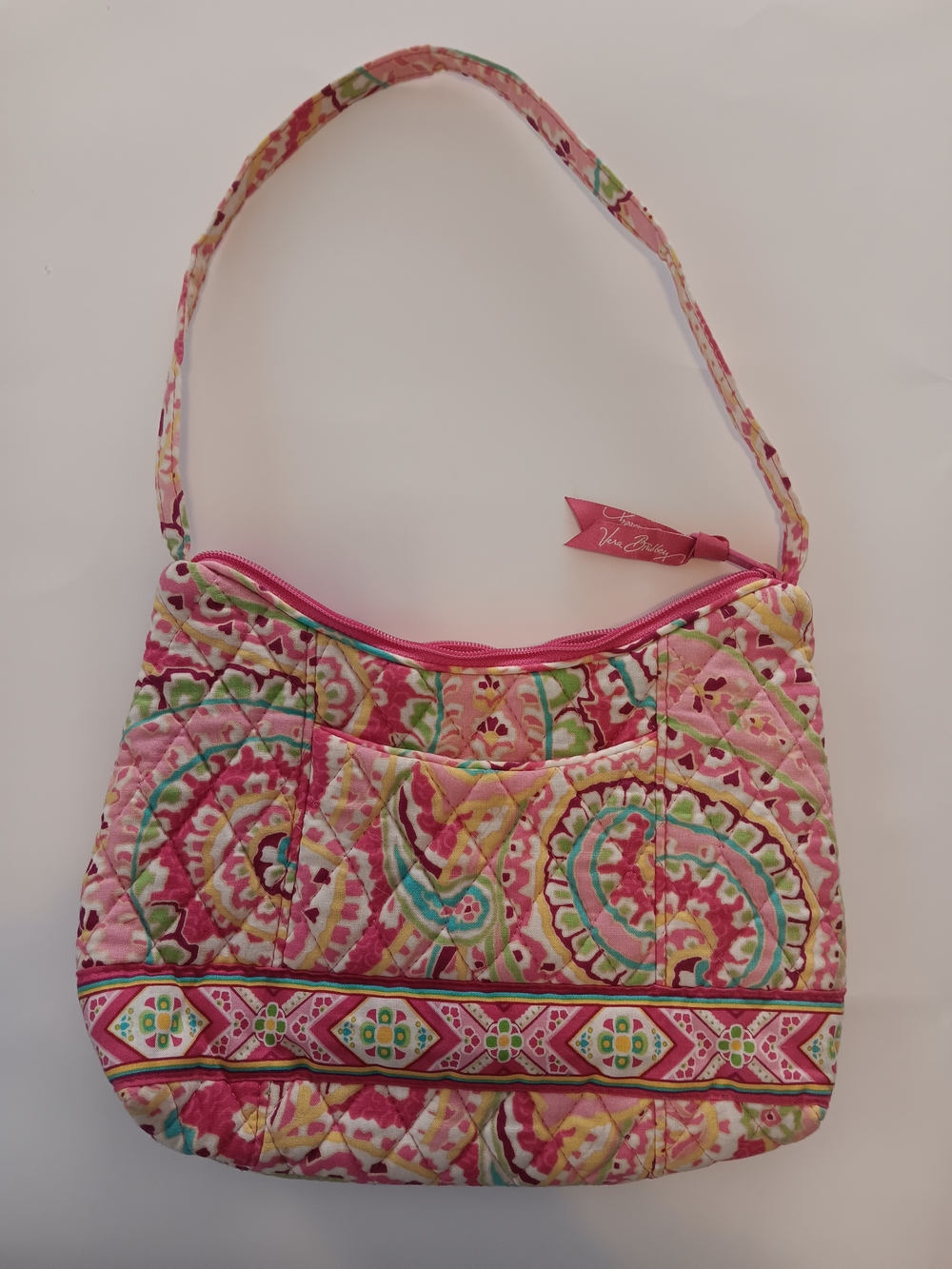 Vintage Vera Bradley Pink Quilted Shoulder Bag